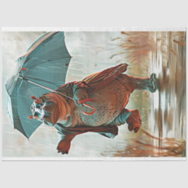 Lein Decompageお洒落のHippo踊り 薄葉紙