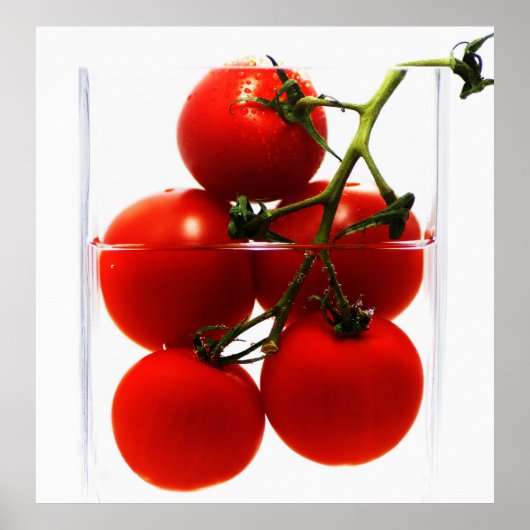 Leinwandbild Tomaten im Glas Abstrakt Stillleben ポスター (正面)