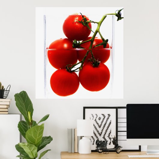 Leinwandbild Tomaten im Glas Abstrakt Stillleben ポスター (ホームオフィス)
