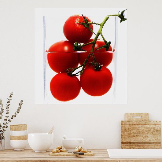Leinwandbild Tomaten im Glas Abstrakt Stillleben ポスター (キッチン)