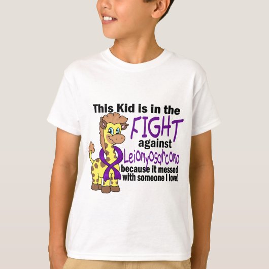 Leiomyosarcomaに対する戦いの子供 Tシャツ (正面)