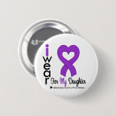 Leiomyosarcoma I衣服紫色リボンfor DUTER 缶バッジ (正面&裏面)