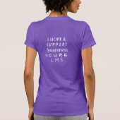 Leiomyosarcoma(LMS)認識度リボンエンジェルシャツ Tシャツ (裏面)