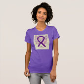 Leiomyosarcoma(LMS)認識度リボンエンジェルシャツ Tシャツ (正面フル)
