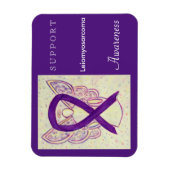 Leiomyosarcoma(LMS)認識度リボンエンジェルマグネット マグネット (縦)