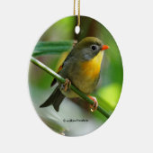 Leiothrix Pekin Robin Songbird メタルオーナメント (右)