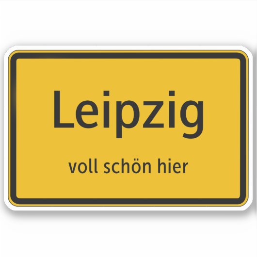 Leipzig Aufkleber Sticker Autoaufkleber シール (正面)