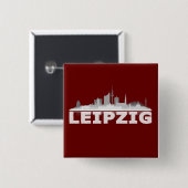 Leipzig City Skyline - Button / Anstecker / Pin 缶バッジ (正面&裏面)