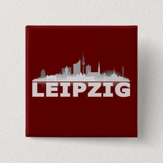 Leipzig City Skyline - Button / Anstecker / Pin 缶バッジ (正面)