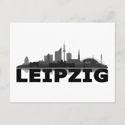 Leipzig City Skyline - Postkarte ポストカード (正面)