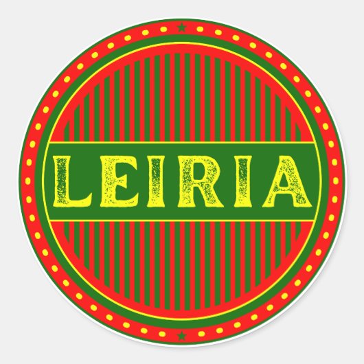 Leiria City Pride Emblem – Portuguese Identity ラウンドシール (正面)