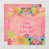 Leis/ルアウ(ハワイ式宴会)結婚式招待状 招待状 (正面/裏面)