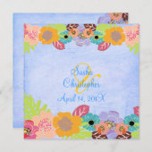 Leis/ルアウ(ハワイ式宴会)結婚式招待状 招待状 (正面/裏面)