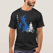 LEJOG Lands End to John O&x27;Groats (Bluewhite) F Tシャツ (正面)