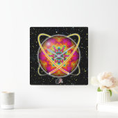 Lektron Orbz スクエア壁時計 (ホーム)