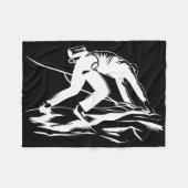 #lele Bergsteiger Mountain Climbing Rock Climber M フリースブランケット (正面(横))