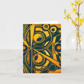 Lelizaのデザインの空白のなメッセージカード カード (黄色い花)