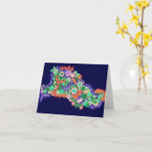 Lelizaのデザインの空白のなメッセージカード カード (黄色い花)