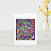 Lelizaのデザインの空白のなメッセージカード カード (黄色い花)