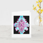 Lelizaのデザインの空白のなメッセージカード カード (黄色い花)