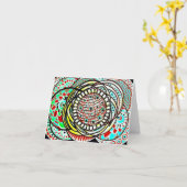 Lelizaのデザインの空白のなメッセージカード カード (黄色い花)