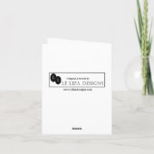 Lelizaデザイン空白のノートカード カード (裏面)