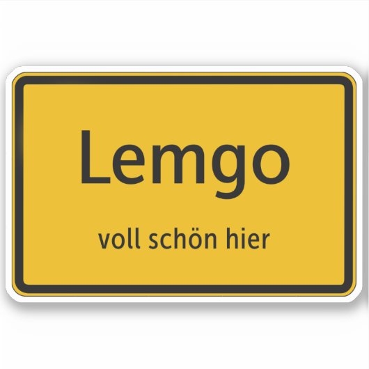 Lemgo Aufkleber Sticker Autoaufkleber シール (正面)
