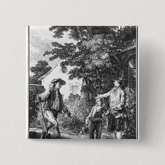 「L'Emileからのイラストレーション 缶バッジ (正面)