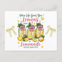 Lemmon Quotes Lemon Juice Watercolor ポストカード
