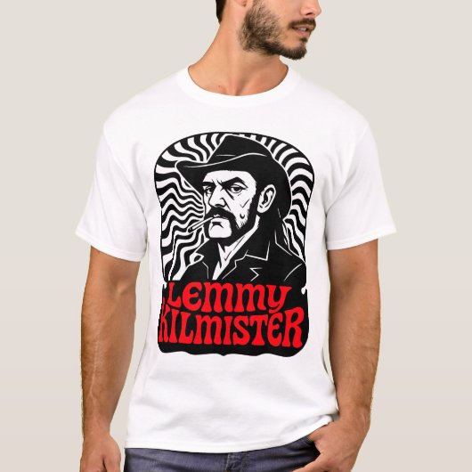 Lemmy Kilmister Psychedelic Rock Portrait Tシャツ (正面)