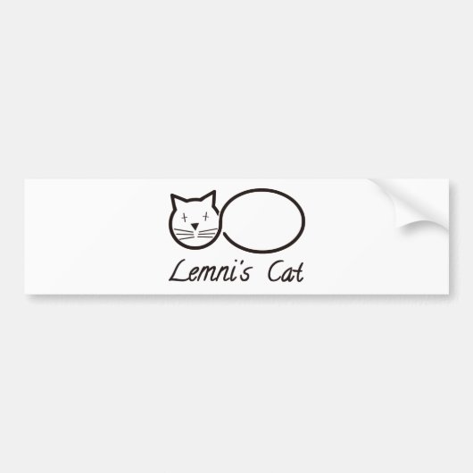 lemniscate le chat de lemni バンパーステッカー (正面)