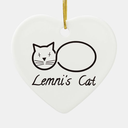 lemniscus le chat de lemni セラミックオーナメント (正面)