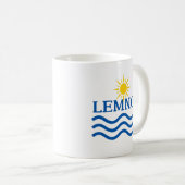 LEMNOSギリシャ、太陽の波 コーヒーマグカップ (正面右)