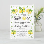 Lemon A Sweet Little One Invitation Citrus Theme  招待状 (スタンド正面)