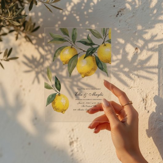 Lemon Acrylic Wedding アクリル招待状
