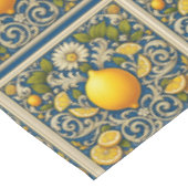 Lemon Amalfi Blue Mediterranean Art Nouveau テーブルクロス (アングル)