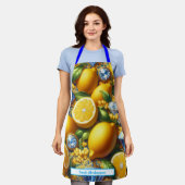 Lemon Amalfi Coast Diamonds Apron エプロン (着用した状態)