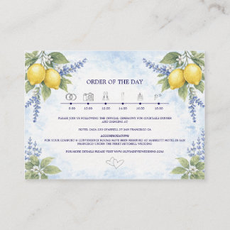 Lemon and Lavender Watercolor Weddin エンクロージャーカード