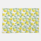 Lemon and Leaves Pattern キッチンタオル (横)