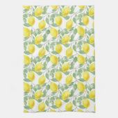Lemon and Leaves Pattern キッチンタオル (縦)