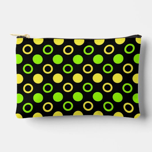 Lemon and Lime Rings and Polka Dots by STaylor アクセサリーポーチ (正面)