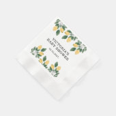 Lemon Baby Shower Candy  縁ありカクテルナプキン (角)