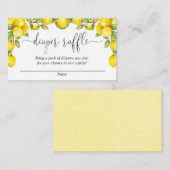 Lemon baby shower diaper raffle cards, adorable le エンクロージャーカード (正面/裏面)