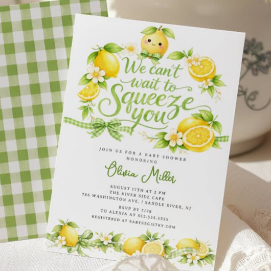 Lemon Baby Shower Invitation 招待状