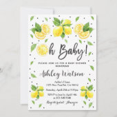 Lemon Baby Shower Invitation Oh Baby Citrus Theme 招待状 (正面)