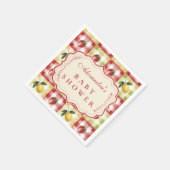 Lemon Berry Picnic Baby Shower スタンダードカクテルナプキン (角)