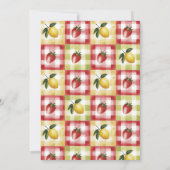 Lemon Berry Picnic Baby Shower 招待状 (裏面)