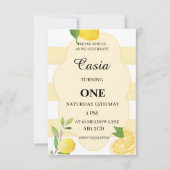 Lemon Birthday Invitation Personalized Party Card (正面)