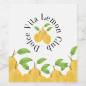 Lemon Bloom Collection ワインラベル (シングルラベル)