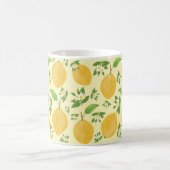 Lemon Bloom Collection patterned yellow コーヒーマグカップ (中央)